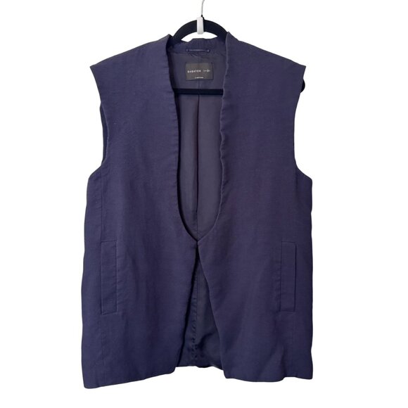 Babaton navy blue oversized vest size S - Picture 3 of 7